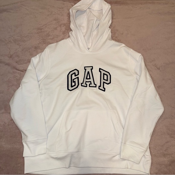 GAP Tops - GAP Classic White Cotton Blend Hoodie